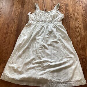 Old Navy Green and White Striped Sundress